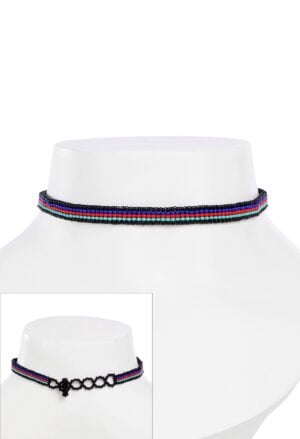 4-color beaded choker