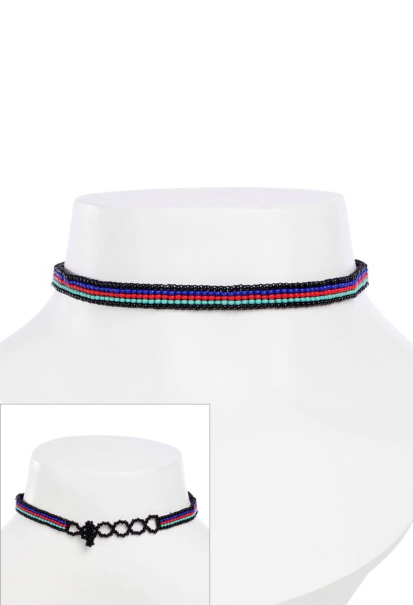 1 4-color beaded choker
