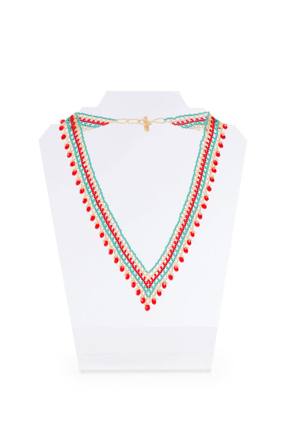 7516JPG V-Blossom double Turquoise