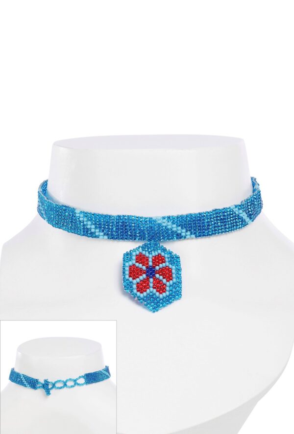 choker flower pendant Red Flower Pendant Choker